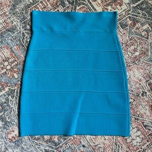 BCBGMaxAzria Teal Mini Skirt